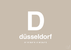 plakat: byplakat düsseldorf med koordinater - creamy mushroom-Byer-A1two3