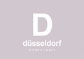 plakat: byplakat düsseldorf med koordinater - dusty lilac-Byer-A1two3
