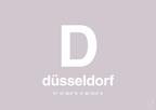 plakat: byplakat düsseldorf med koordinater - dusty lilac-Byer-A1two3