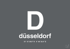 plakat: byplakat düsseldorf med koordinater - graphic charcoal-Byer-A1two3