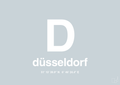 plakat: byplakat düsseldorf med koordinater - light drizzle-Byer-A1two3