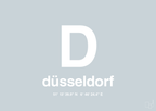 plakat: byplakat düsseldorf med koordinater - light drizzle-Byer-A1two3