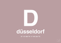 plakat: byplakat düsseldorf med koordinater - light rose-Byer-A1two3