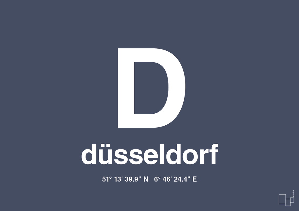 Byplakat düsseldorf med koordinater - petrol-Byer-A1two3