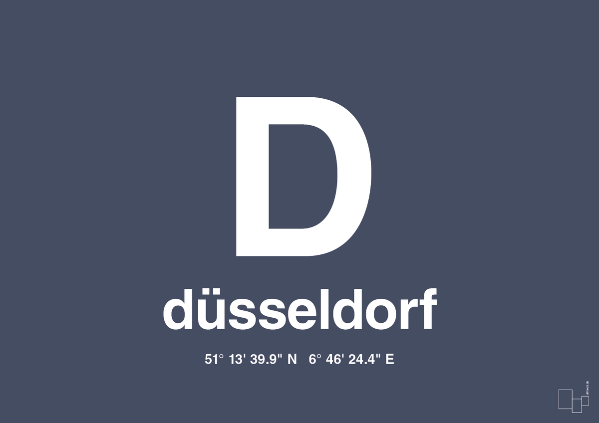 Byplakat düsseldorf med koordinater - petrol-Byer-A1two3