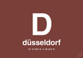 plakat: byplakat düsseldorf med koordinater - red pepper-Byer-A1two3