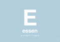 plakat: byplakat essen med koordinater - heavenly blue-Byer-A1two3