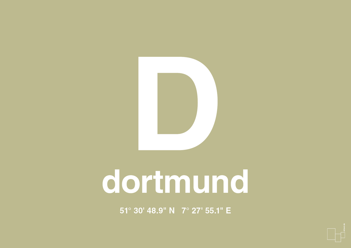 plakat: byplakat dortmund med koordinater - back to nature-Byer-A1two3