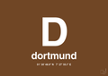 plakat: byplakat dortmund med koordinater - dark brown-Byer-A1two3