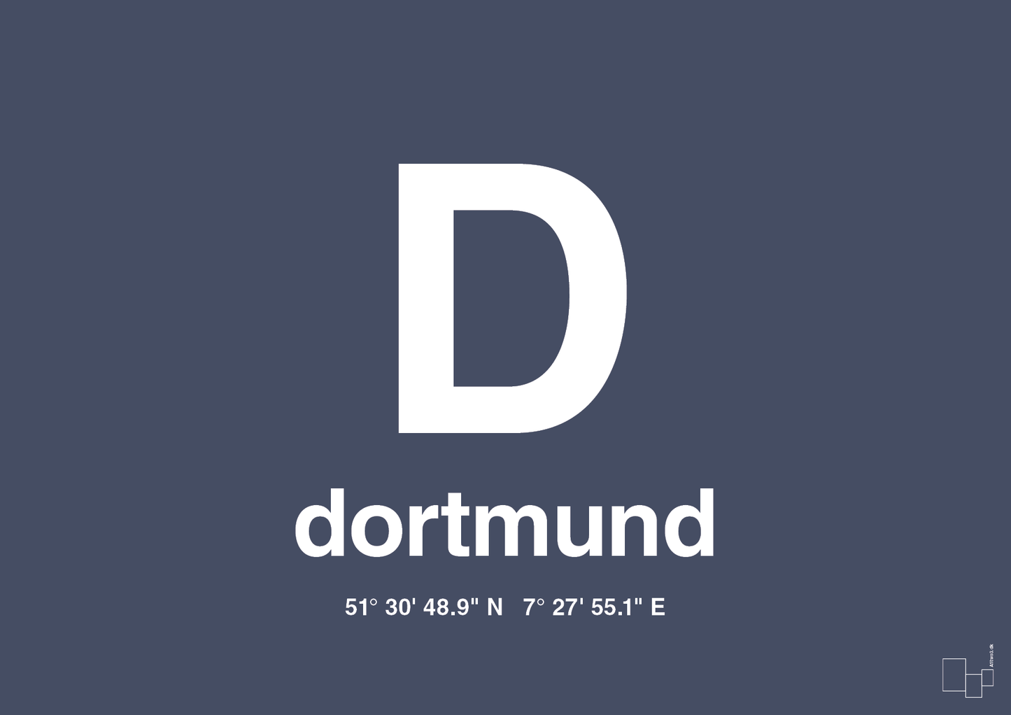 Byplakat dortmund med koordinater - petrol-Byer-A1two3
