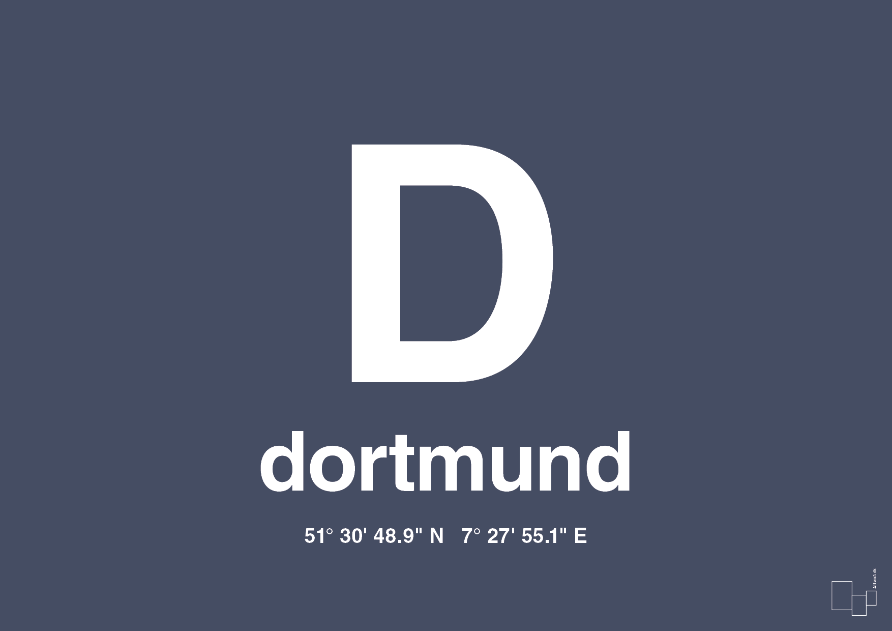 Byplakat dortmund med koordinater - petrol-Byer-A1two3