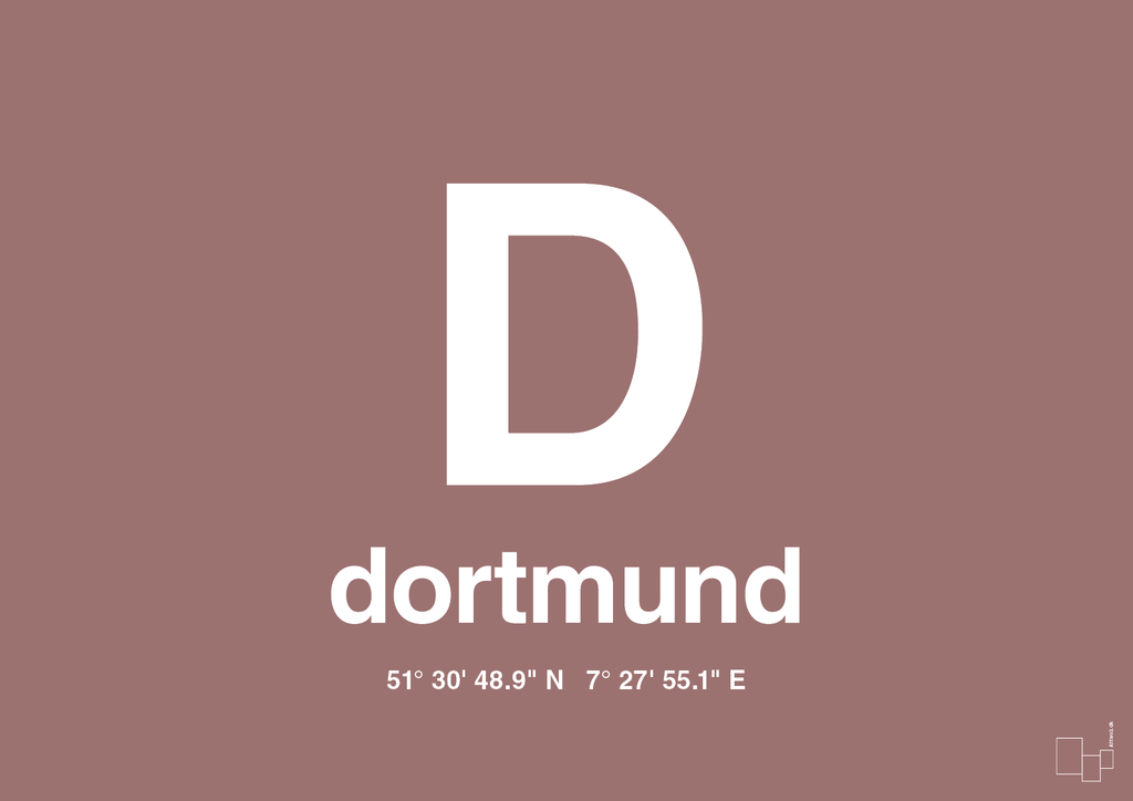 plakat: byplakat dortmund med koordinater - plum-Byer-A1two3