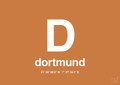 plakat: byplakat dortmund med koordinater - rumba orange-Byer-A1two3