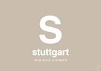 plakat: byplakat stuttgart med koordinater - creamy mushroom-Byer-A1two3
