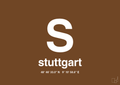 plakat: byplakat stuttgart med koordinater - dark brown-Byer-A1two3