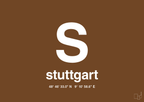 plakat: byplakat stuttgart med koordinater - dark brown-Byer-A1two3