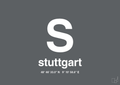 plakat: byplakat stuttgart med koordinater - graphic charcoal-Byer-A1two3