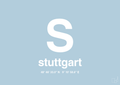 plakat: byplakat stuttgart med koordinater - heavenly blue-Byer-A1two3
