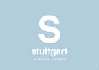 plakat: byplakat stuttgart med koordinater - heavenly blue-Byer-A1two3