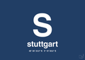 plakat: byplakat stuttgart med koordinater - lapis blue-Byer-A1two3
