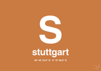 plakat: byplakat stuttgart med koordinater - rumba orange-Byer-A1two3