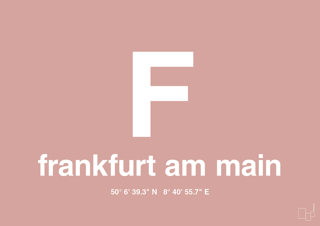 plakat: byplakat frankfurt am main med koordinater - bubble shell-Byer-A1two3
