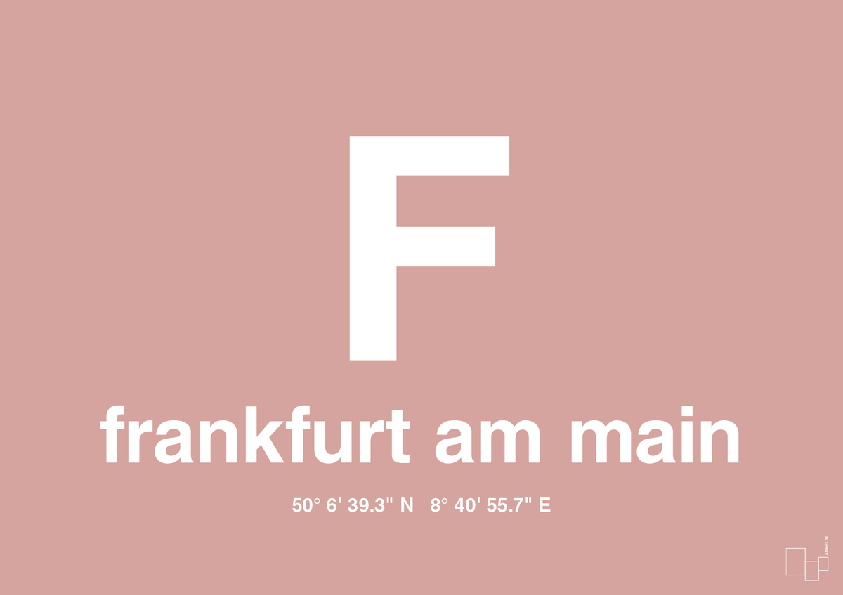 plakat: byplakat frankfurt am main med koordinater - bubble shell-Byer-A1two3