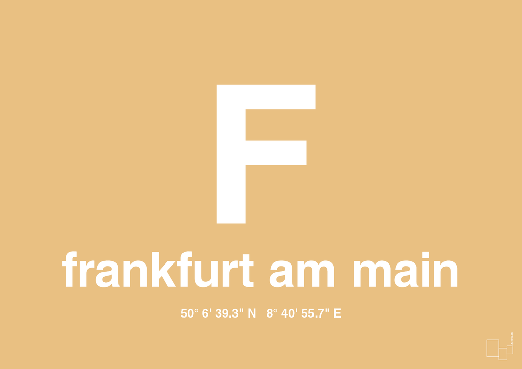 plakat: byplakat frankfurt am main med koordinater - charismatic-Byer-A1two3