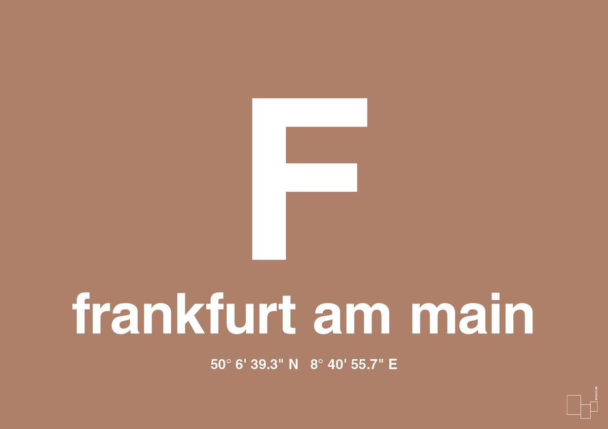 plakat: byplakat frankfurt am main med koordinater - cider spice-Byer-A1two3