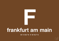 plakat: byplakat frankfurt am main med koordinater - dark brown-Byer-A1two3