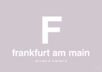 plakat: byplakat frankfurt am main med koordinater - dusty lilac-Byer-A1two3