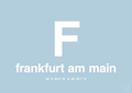 plakat: byplakat frankfurt am main med koordinater - heavenly blue-Byer-A1two3