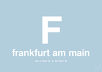 plakat: byplakat frankfurt am main med koordinater - heavenly blue-Byer-A1two3
