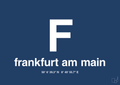 plakat: byplakat frankfurt am main med koordinater - lapis blue-Byer-A1two3