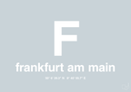 plakat: byplakat frankfurt am main med koordinater - light drizzle-Byer-A1two3