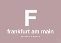 plakat: byplakat frankfurt am main med koordinater - light rose-Byer-A1two3