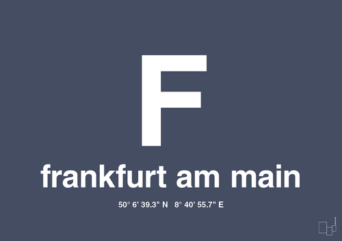 Byplakat frankfurt am main med koordinater - petrol-Byer-A1two3