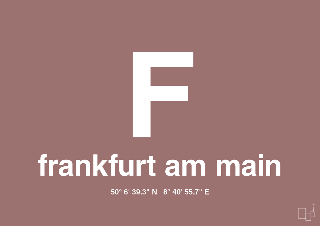 plakat: byplakat frankfurt am main med koordinater - plum-Byer-A1two3