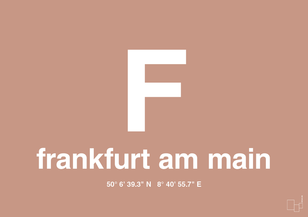 plakat: byplakat frankfurt am main med koordinater - powder-Byer-A1two3
