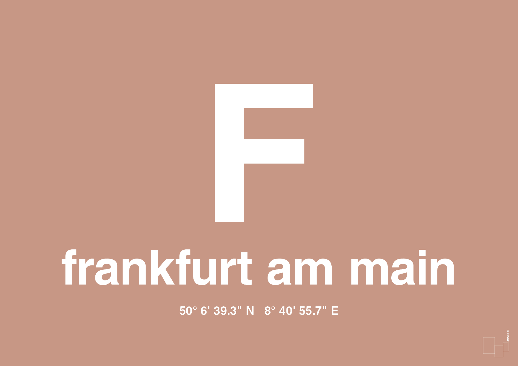 plakat: byplakat frankfurt am main med koordinater - powder-Byer-A1two3