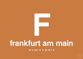 plakat: byplakat frankfurt am main med koordinater - rumba orange-Byer-A1two3