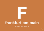 plakat: byplakat frankfurt am main med koordinater - rumba orange-Byer-A1two3
