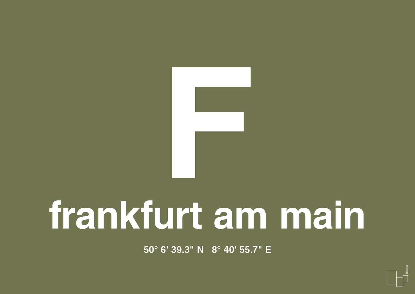 plakat: byplakat frankfurt am main med koordinater - secret meadow-Byer-A1two3