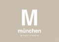 plakat: byplakat münchen med koordinater - creamy mushroom-Byer-A1two3