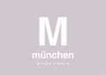plakat: byplakat münchen med koordinater - dusty lilac-Byer-A1two3