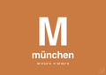plakat: byplakat münchen med koordinater - rumba orange-Byer-A1two3