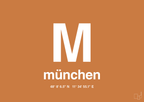 plakat: byplakat münchen med koordinater - rumba orange-Byer-A1two3