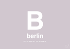 plakat: byplakat berlin med koordinater - dusty lilac-Byer-A1two3