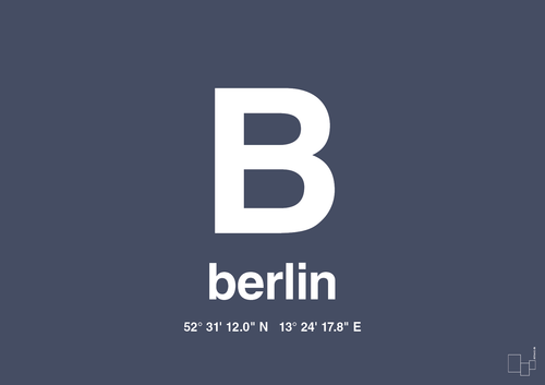 Byplakat berlin med koordinater - petrol-Byer-A1two3