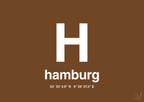 plakat: byplakat hamborg med koordinater - dark brown-Byer-A1two3